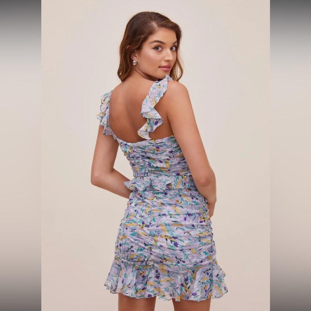 ASTR THE LABEL ZINNIA FLORAL RUFFLE DRESS